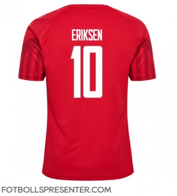 Danmark Christian Eriksen #10 Hemma Matchtröja VM 2022 Kortärmad